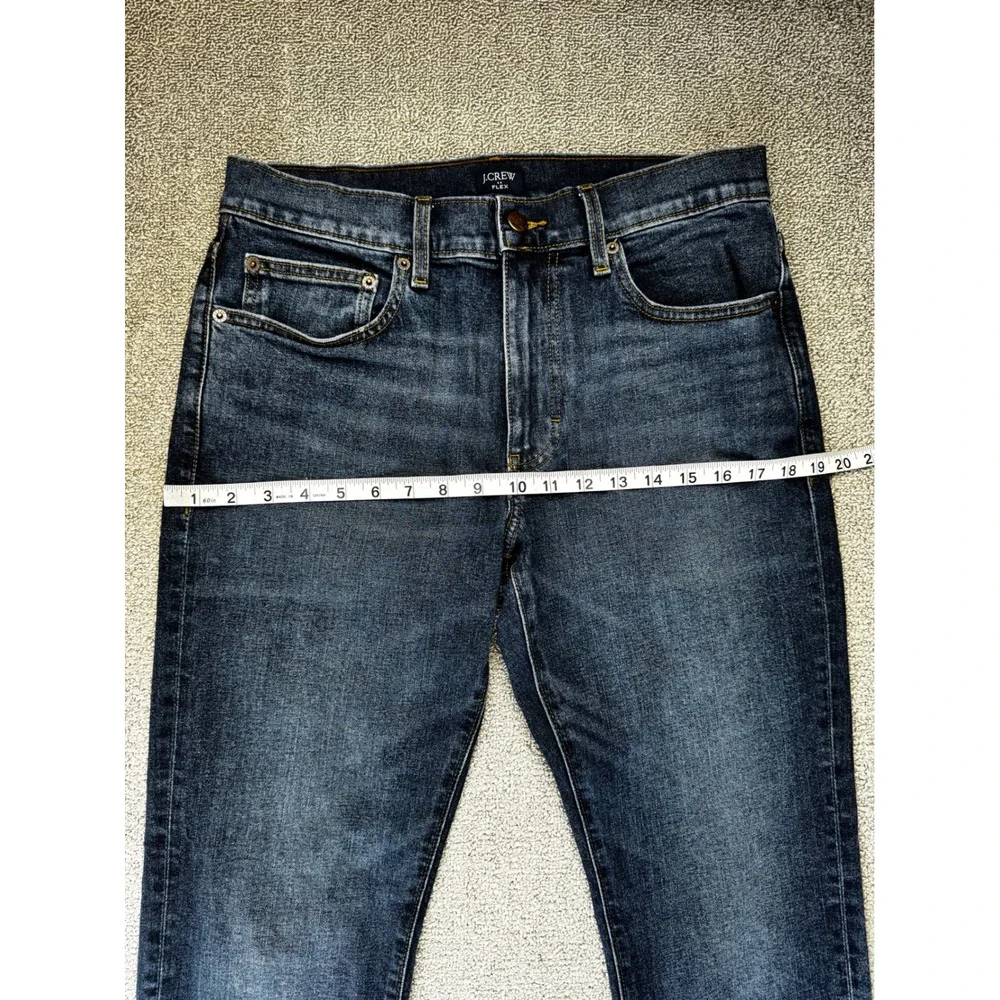 J.Crew Flex Jeans Mens W30 L30 Straight Leg Dark Wash Indigo Denim Classic Fit